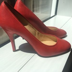 J. Crew Mona Pump Red Heels 7.5